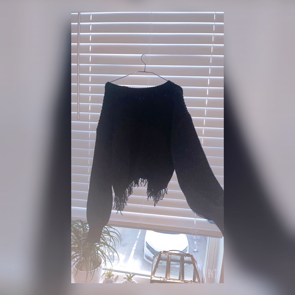 Plush black sweater